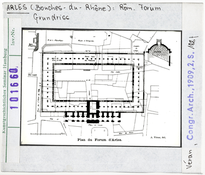 Vorschaubild Arles: Römisches Forum, Grundriss 